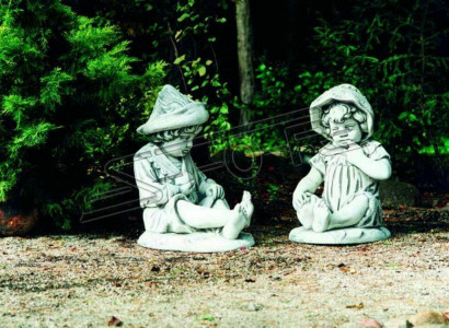 Kind 71cm Skulptur Design Figur Statue Garten Figuren Statuen